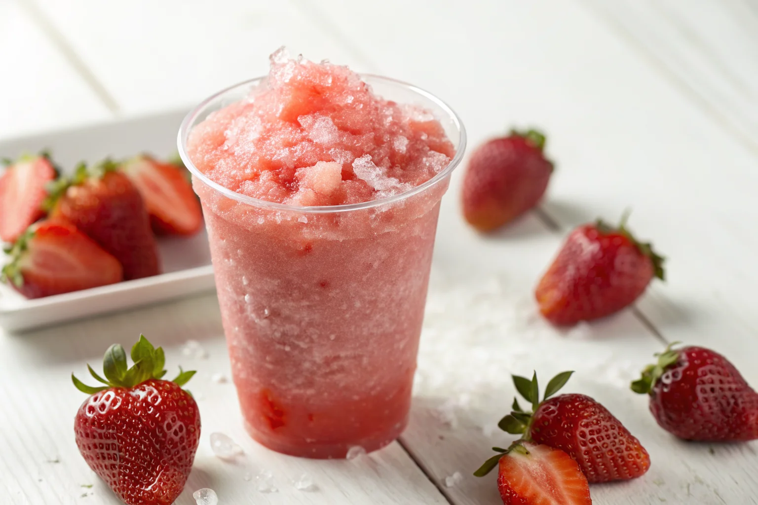 Strawberry Coconut Water Slushie