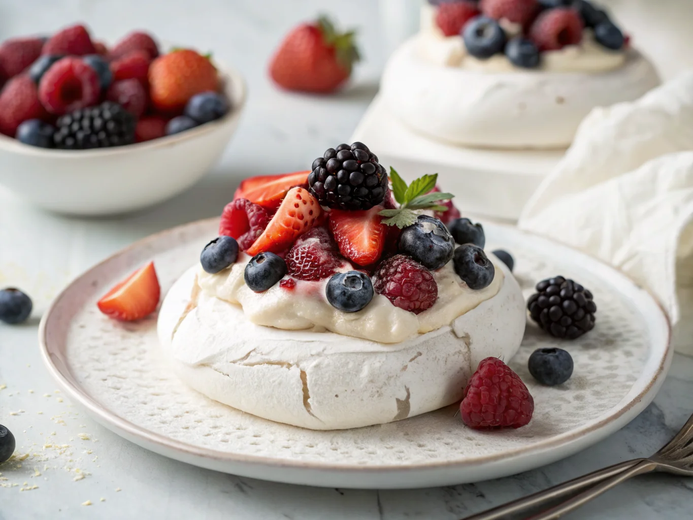 Mini Pavlova with Fresh Berries: Simple and Elegant Individual Desserts