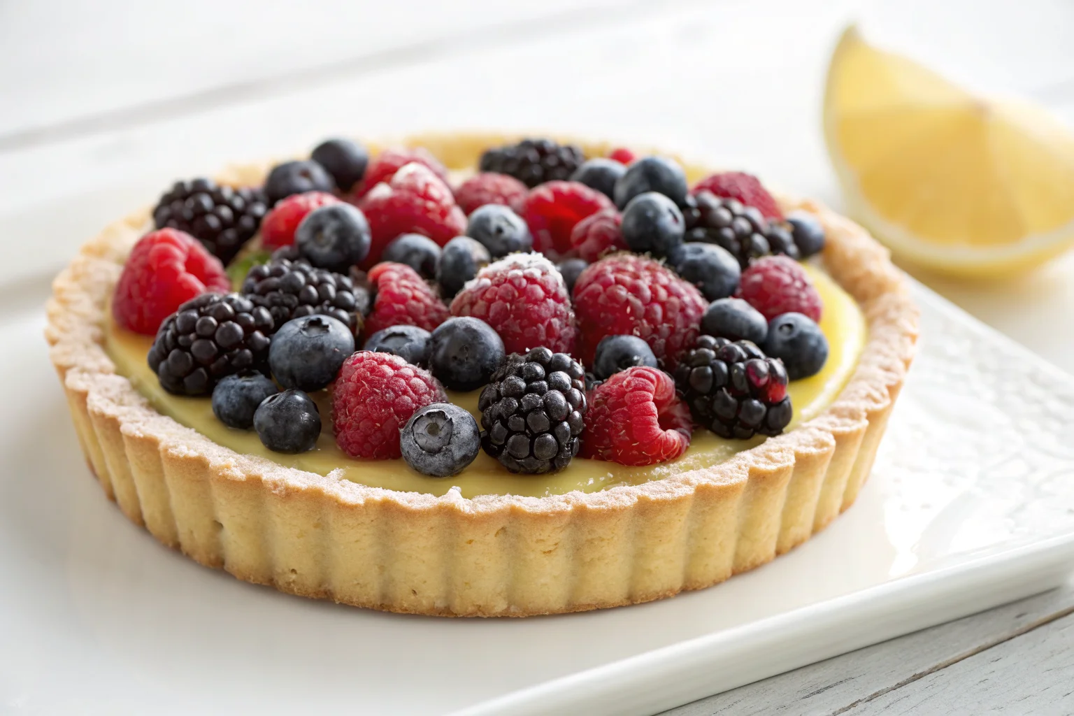 Lemon Tart with Mixed Berries