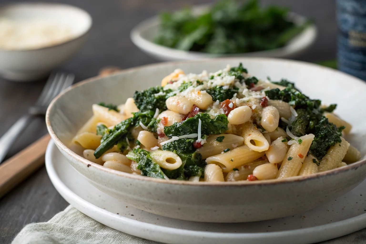 White Bean & Kale Pasta: A Simple Weeknight Dinner