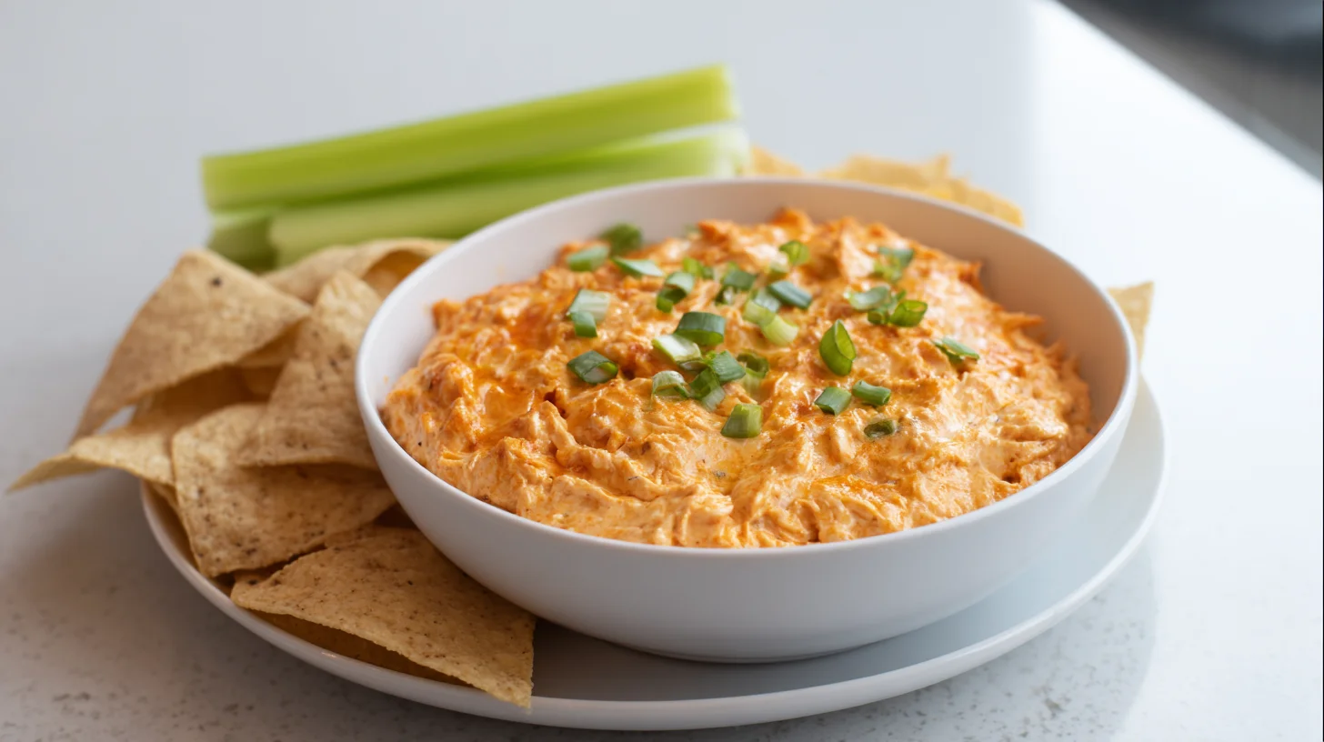 Buffalo Chicken Dip with Tortilla Chips