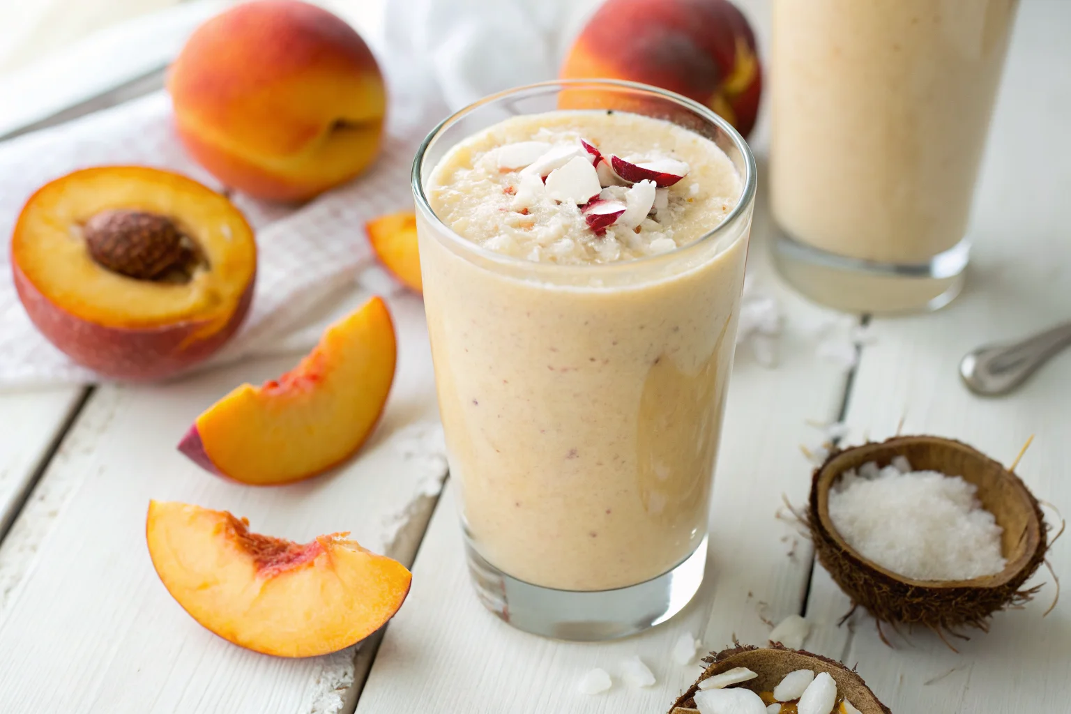 Peach Coconut Water Smoothie