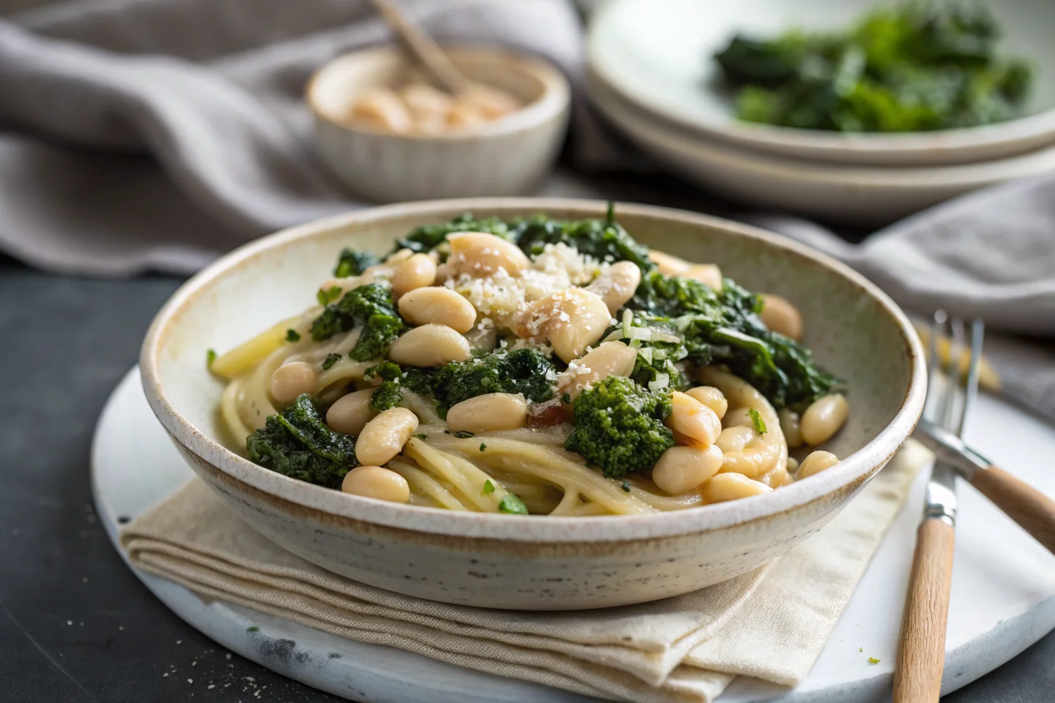 White Bean & Kale Pasta