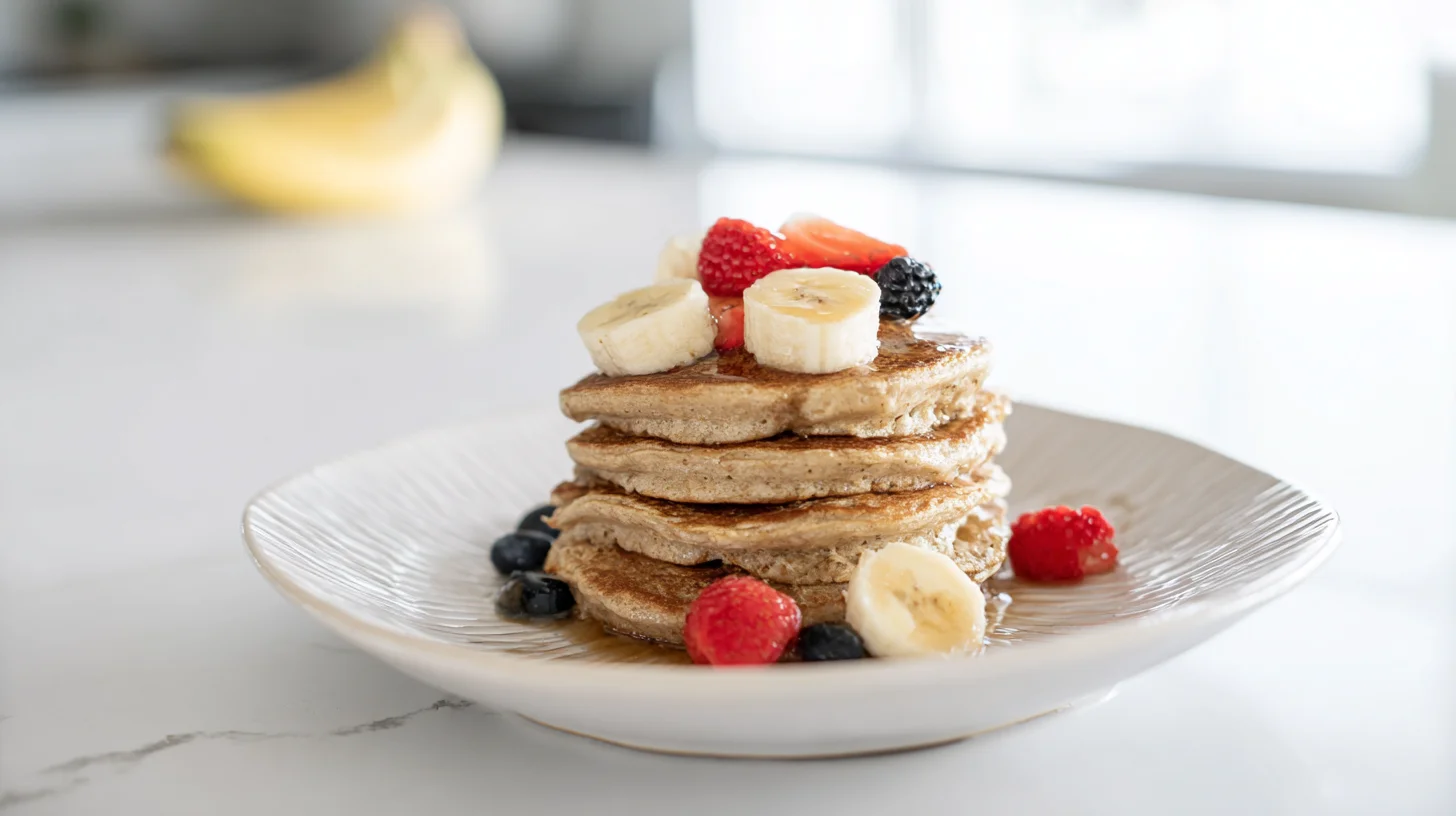 Banana Oat Blender Pancakes