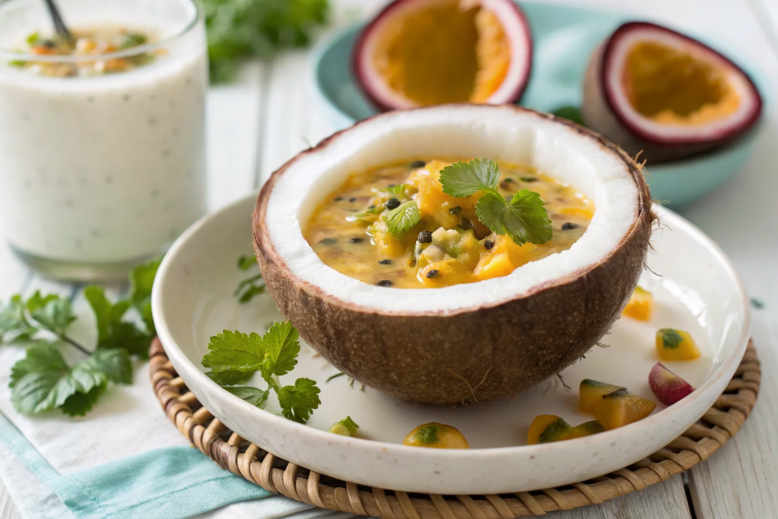 Passion Fruit Coconut Water Cooler