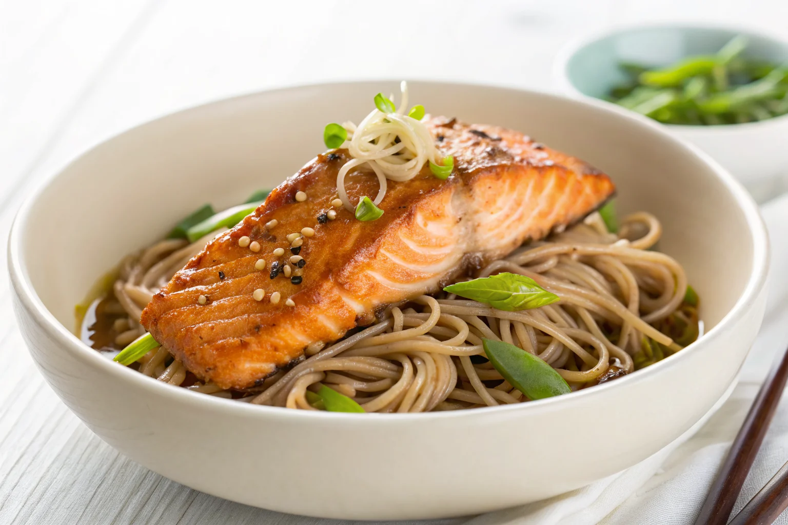 Miso Glazed Salmon with Soba Noodles: A Restaurant Quality Dinner