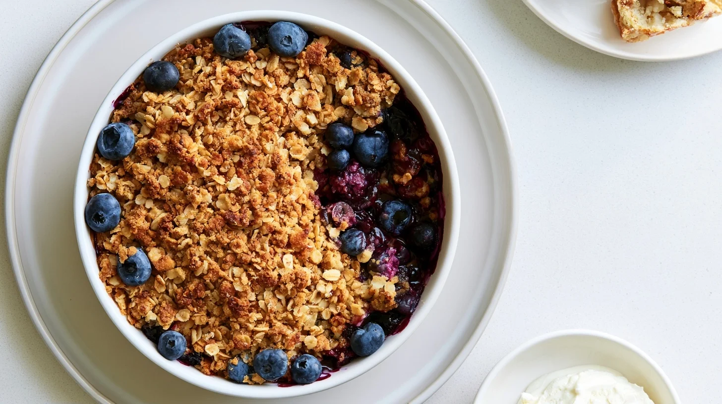 Blueberry Crisp Recipe with A Perfect Golden Oat Topping