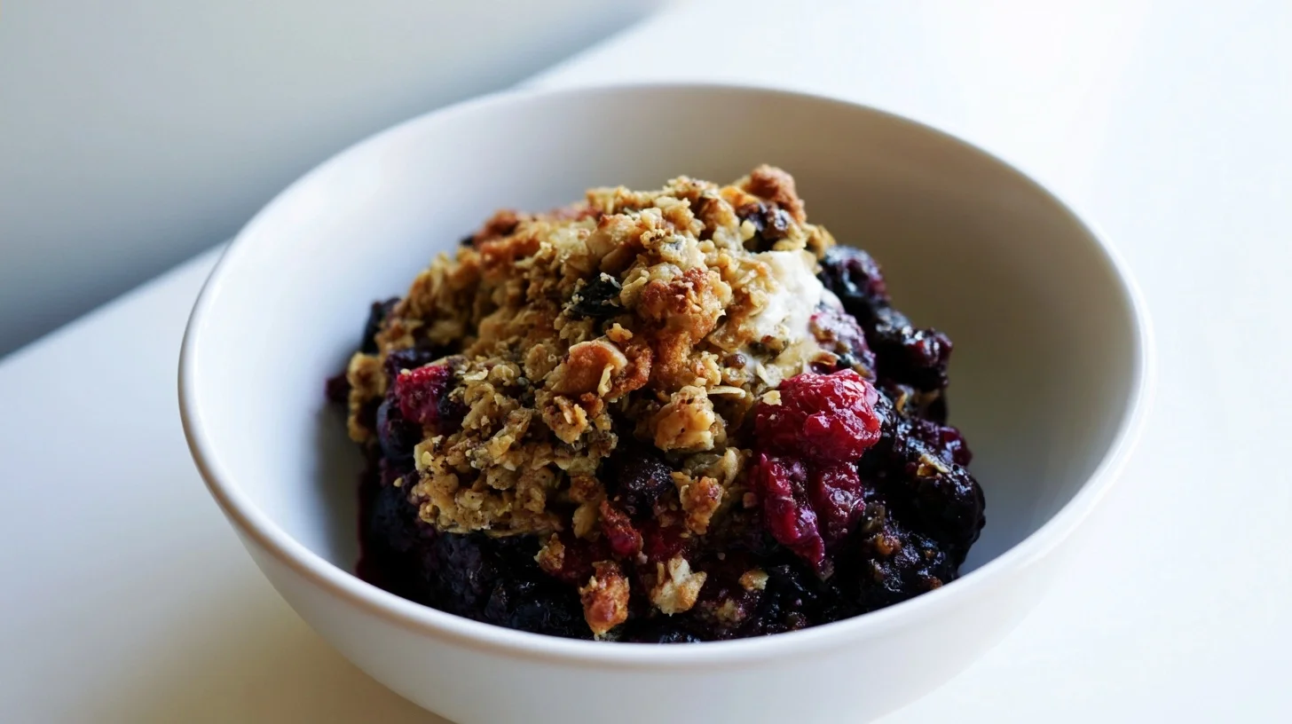 Blueberry Crisp with Golden Oat Topping