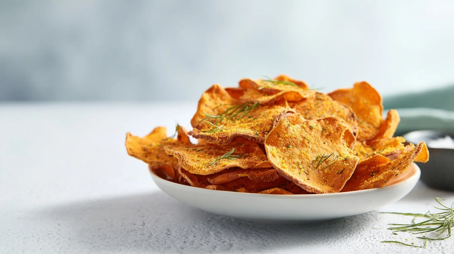 Oven-Baked Sweet Potato Chips That Stay Crispy for Hours