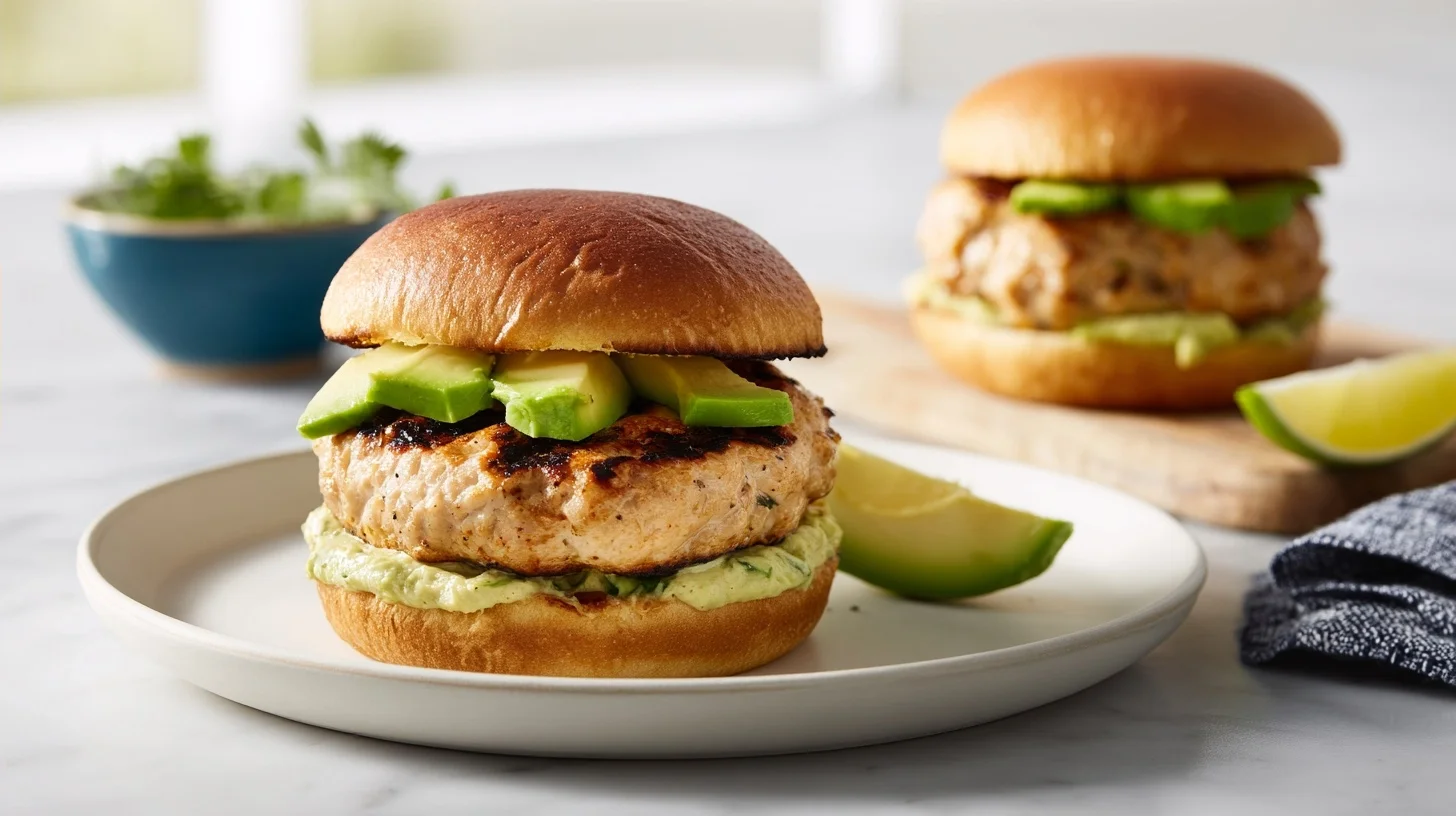 Grilled Turkey Burgers with Avocado