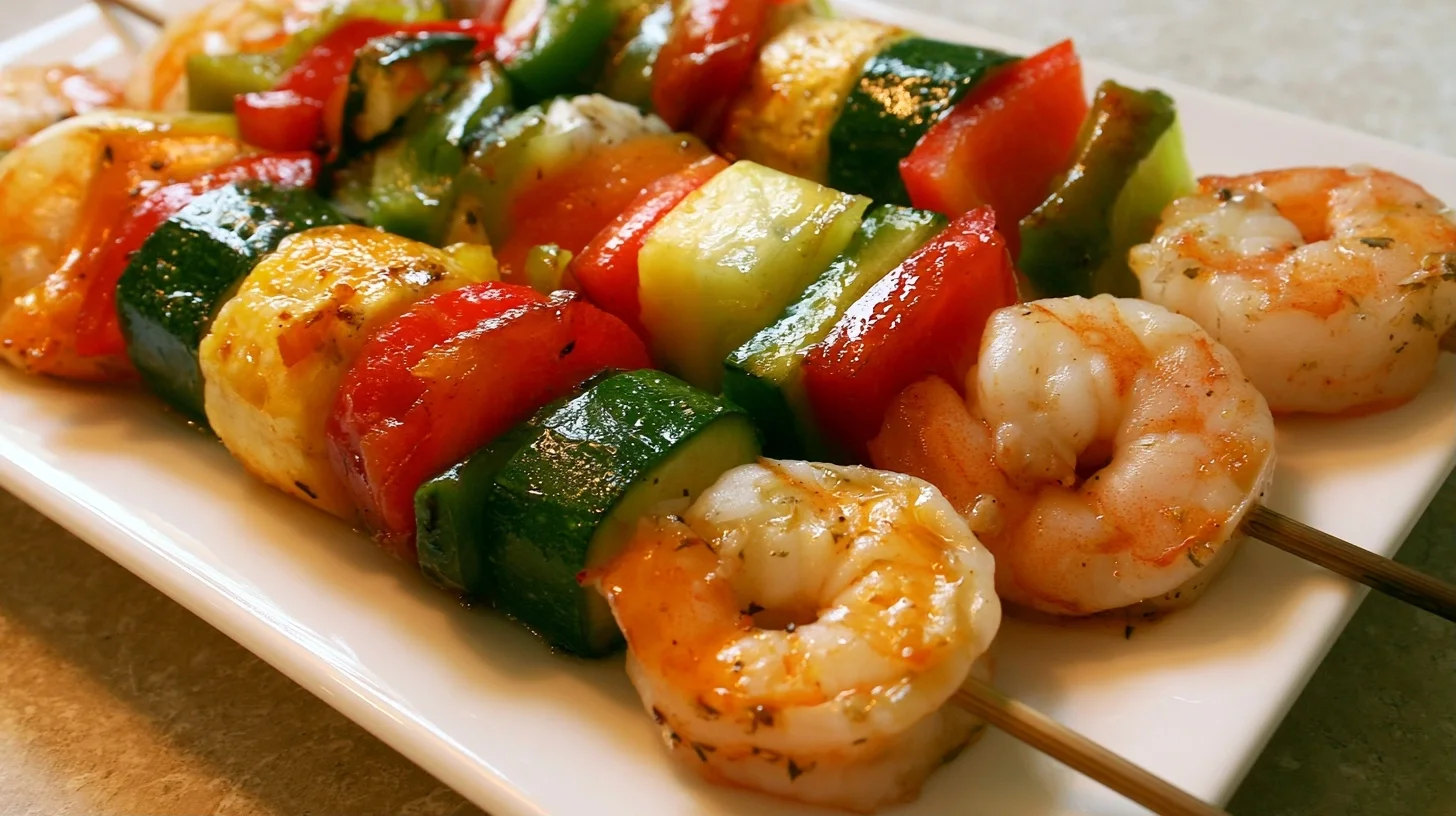 How to Make Grilled Shrimp Kabobs With Vegetables