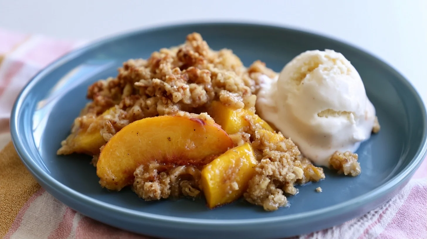 The Best Peach Crisp Recipe with Perfect Crunchy Topping