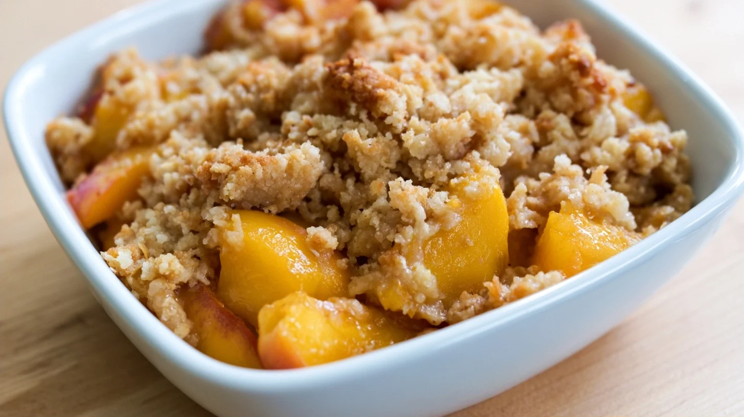 Perfect Peach Crisp with Crunchy Oat Topping