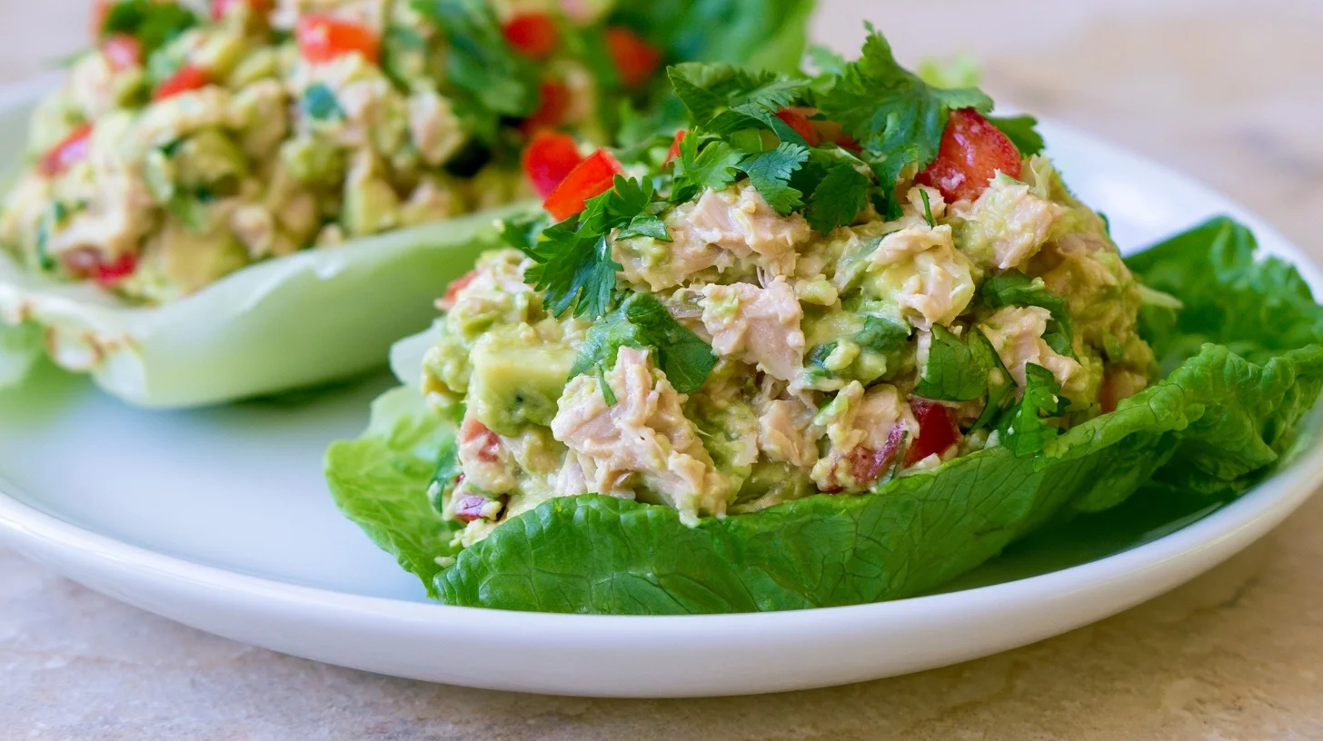 Tuna Avocado Salad in Lettuce Cups: Fresh and Protein-Packed
