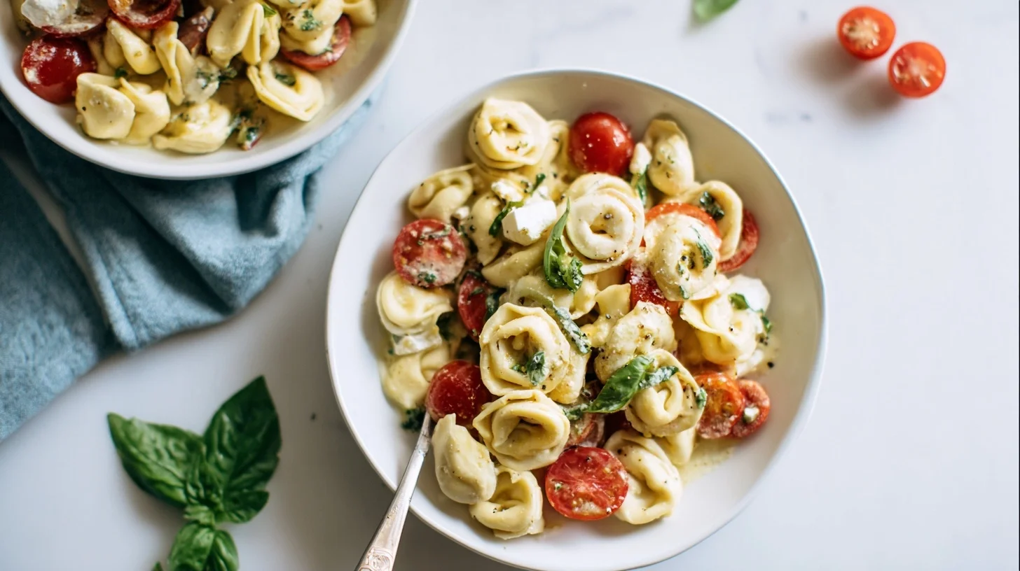 Tortellini Caprese Pasta Salad: Easy, Creamy, and Fresh