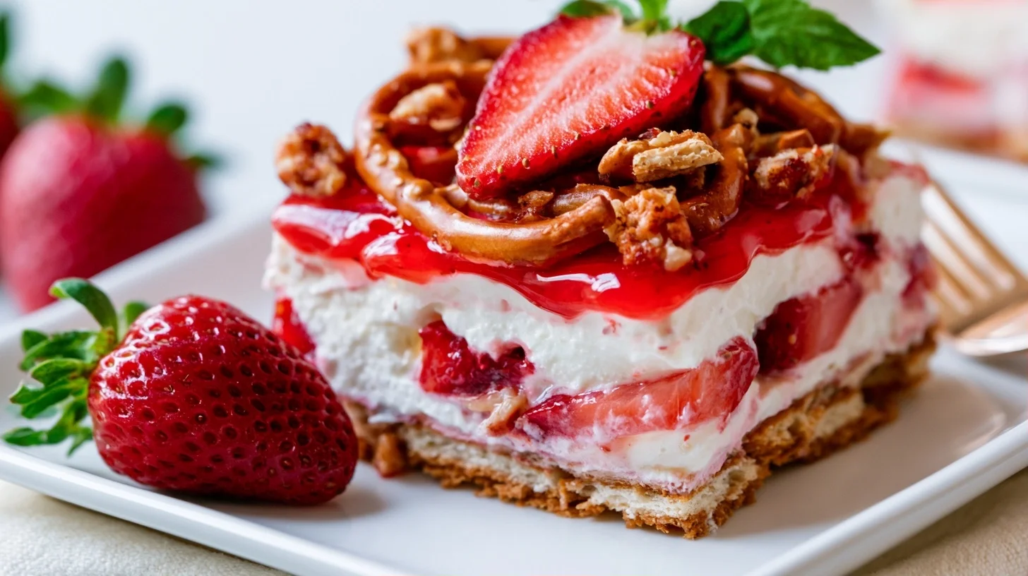 Strawberry Pretzel Salad Recipe: Sweet, Salty, and Easy
