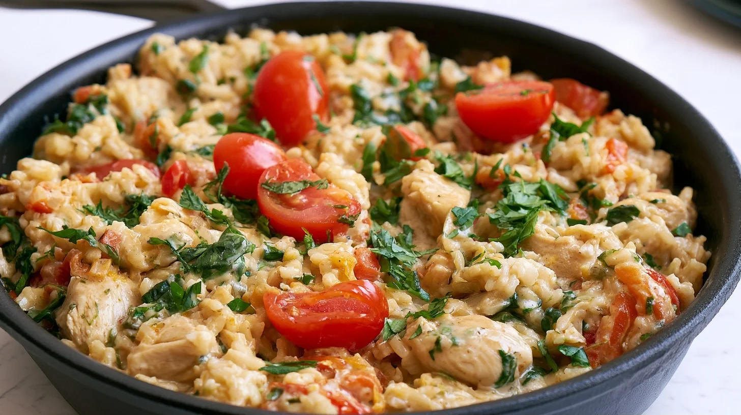 Creamy Chicken Rice Skillet: Easy and Ready in Under 40 Minutes