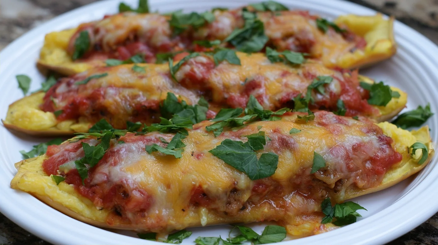 Stuffed Banana Peppers with Sausage and Three Cheeses