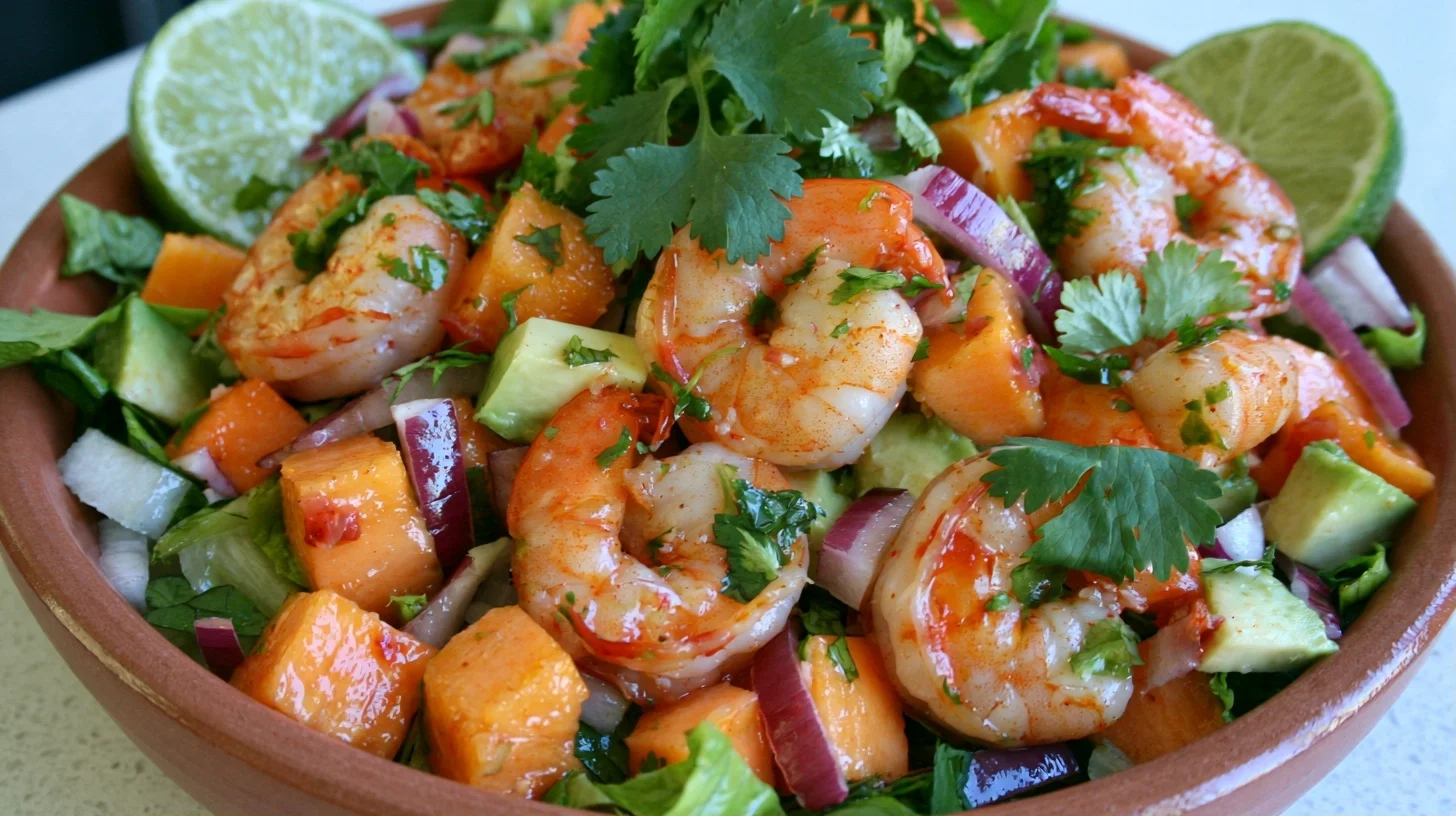 The Best Chili Lime Shrimp Bowl Recipe with Fresh Vegetables