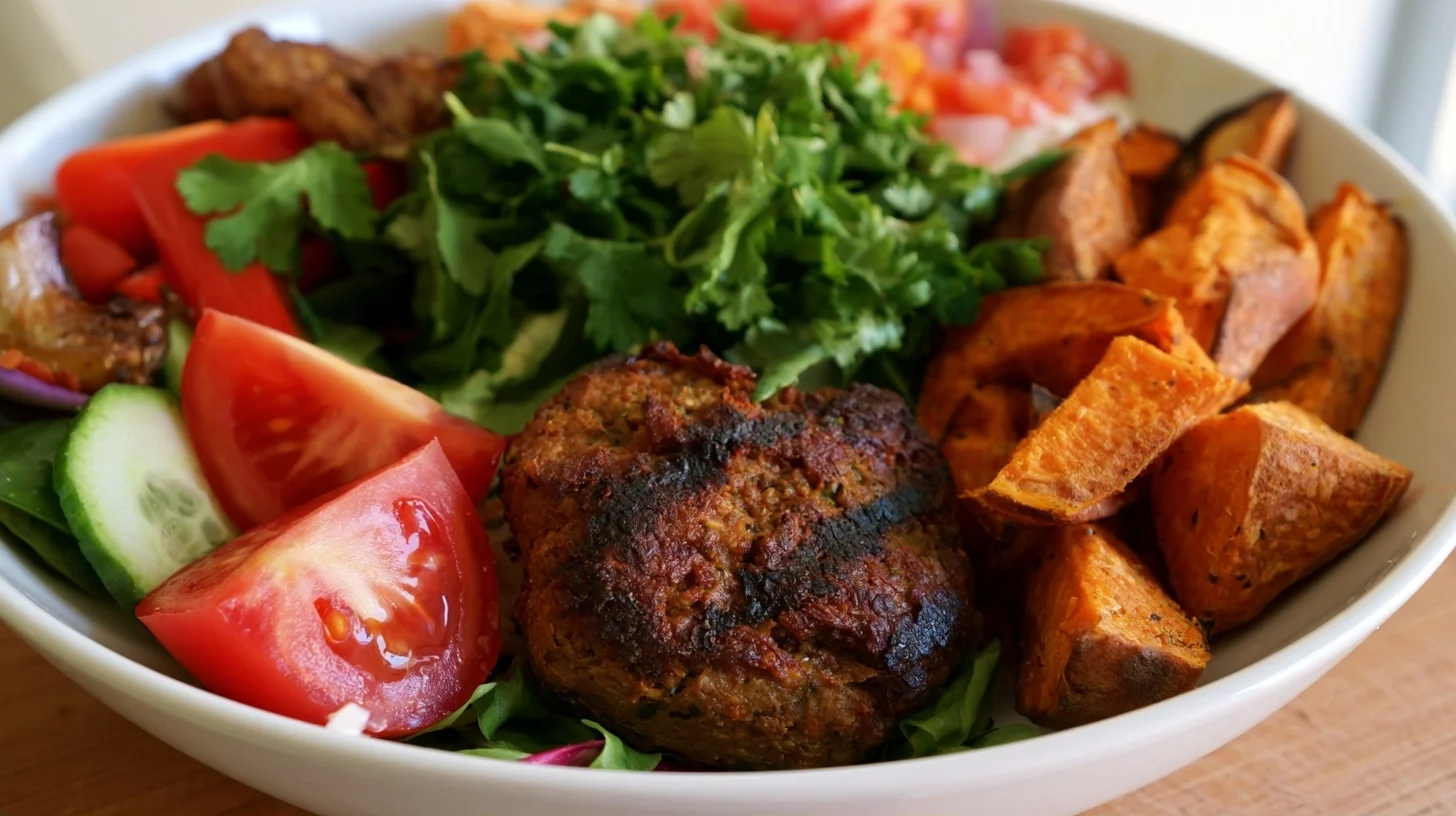 Sweet Potato Burger Bowl