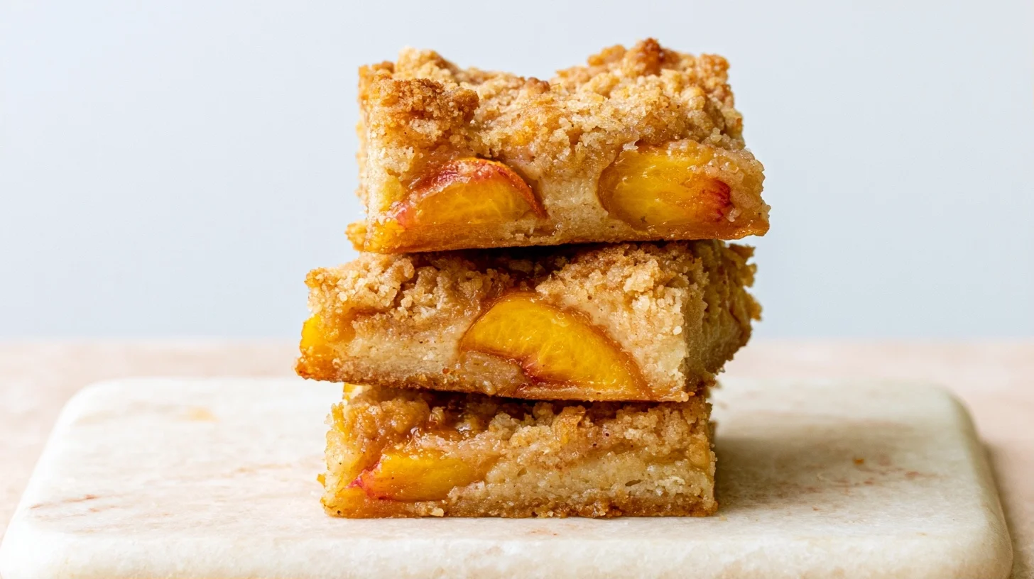 Peach Pie Bars with Buttery Oat Crumble: Easy and simple