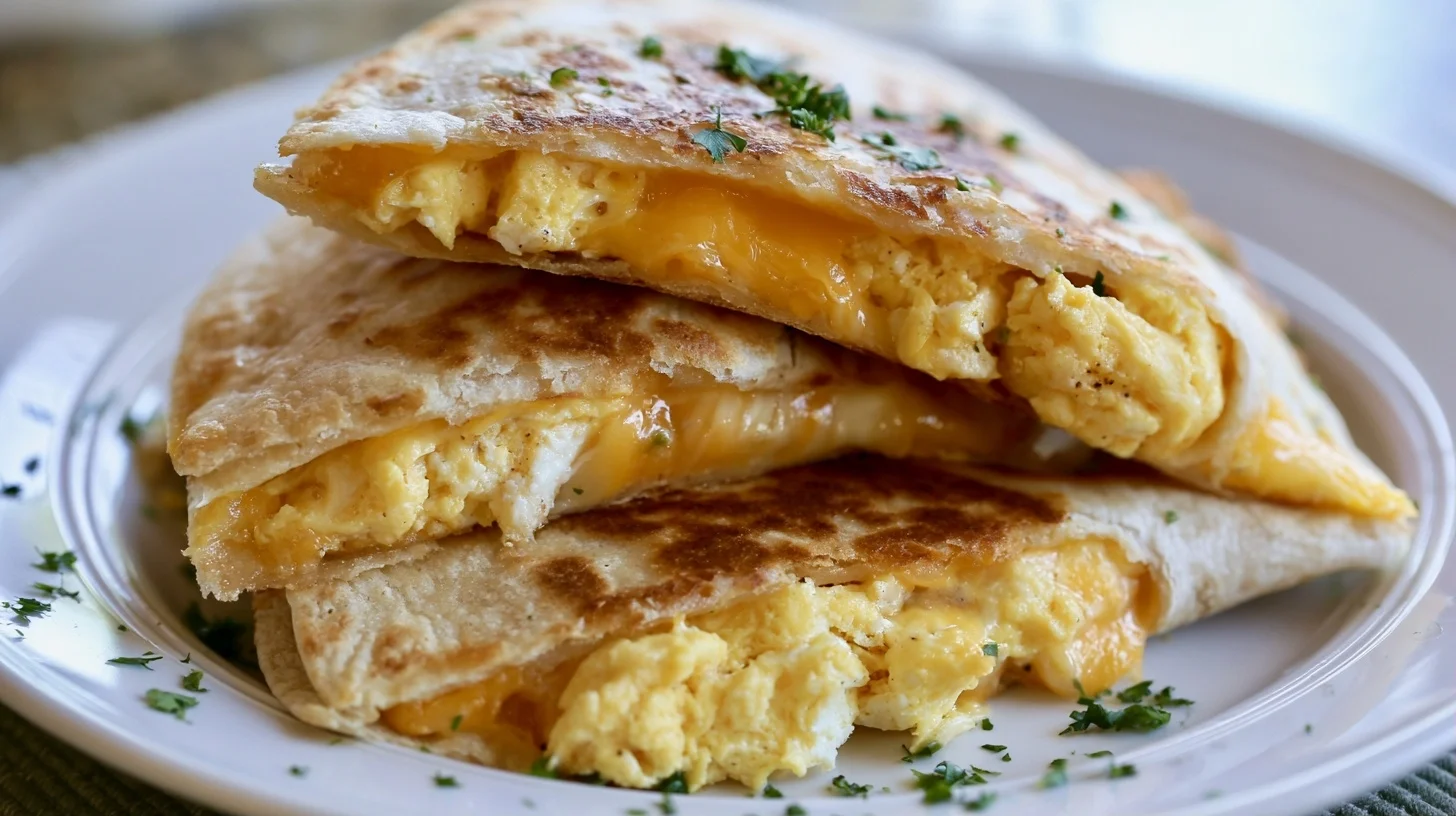 Egg and Cheese Breakfast Quesadillas Recipe: Easy in 10 minutes