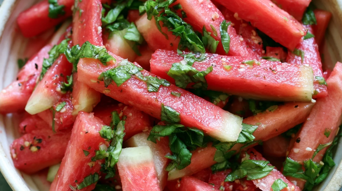 Watermelon Fries with Coconut Lime Dip