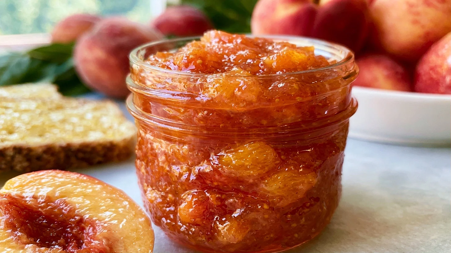 Authentic Peach Preserves Recipe with Tender Fruit Chunks