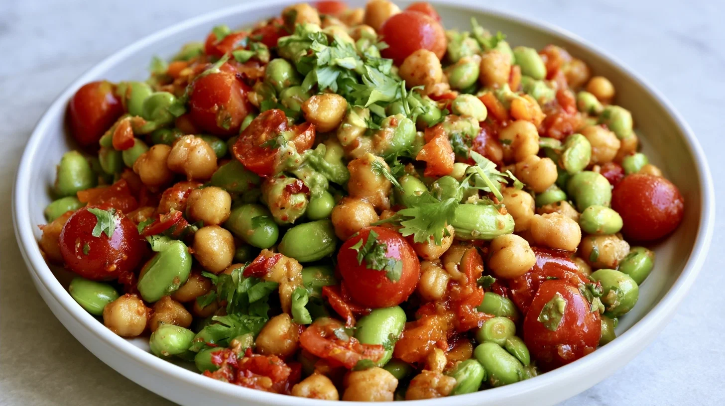 Chickpea Edamame Salad