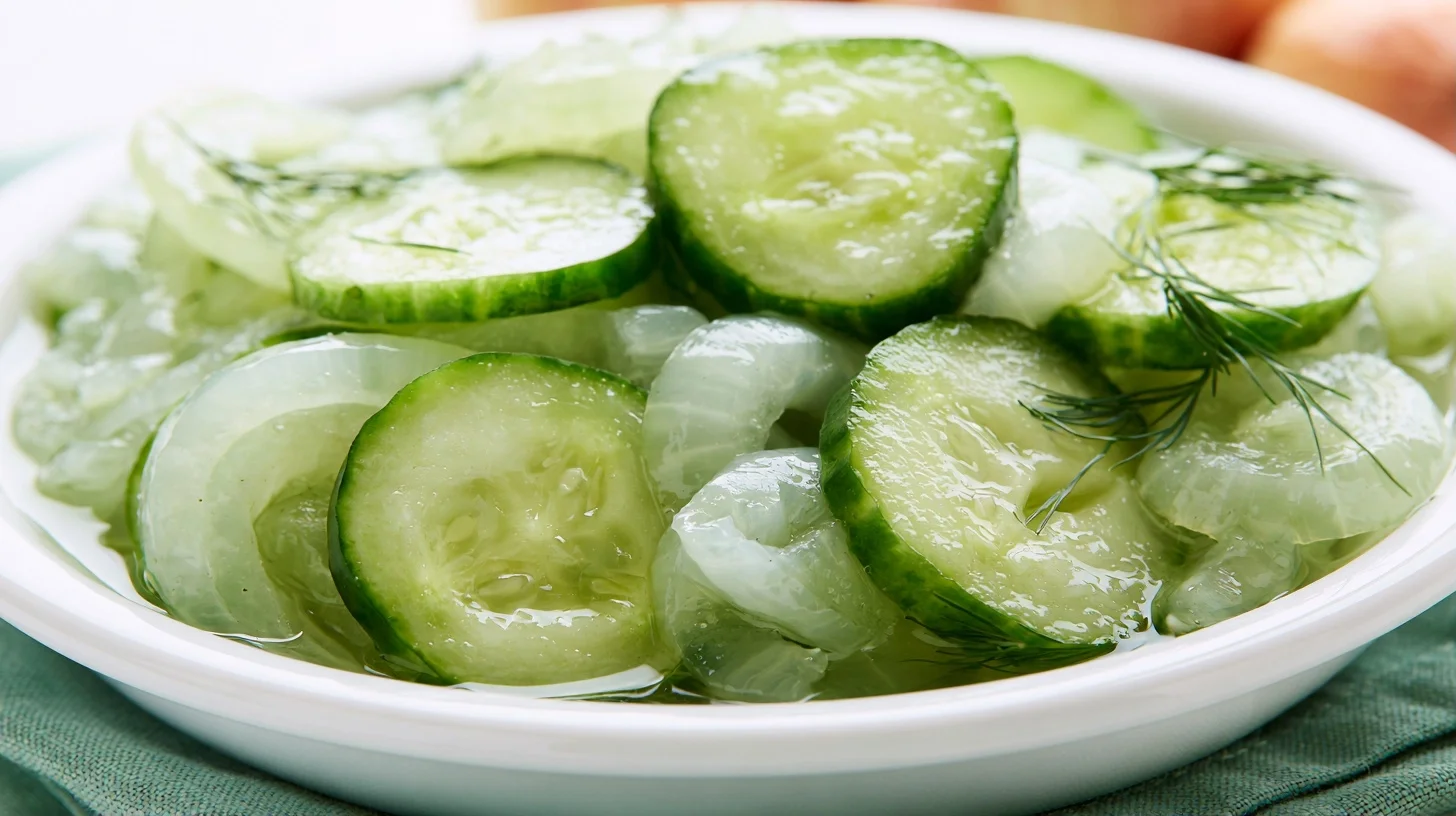 Crisp and Tangy Cucumber and Onions in Vinegar Recipe