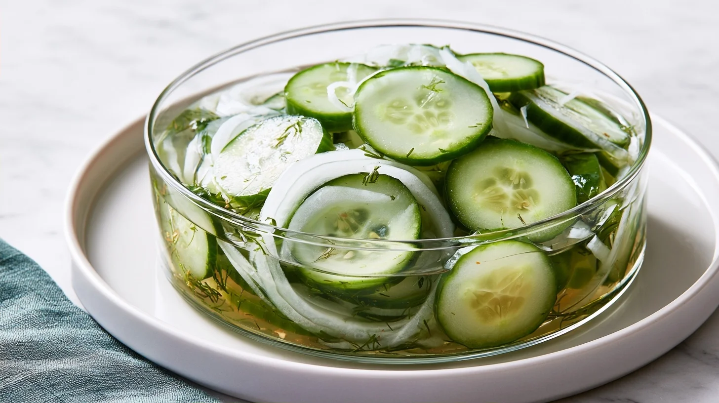 Cucumbers and Onions in Vinegar