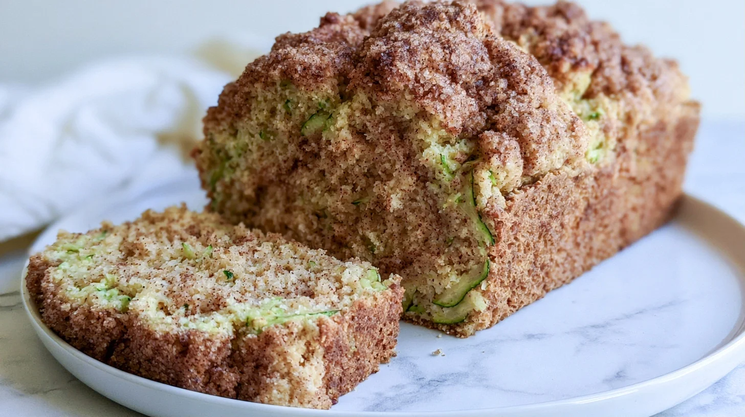 Easy Snickerdoodle Zucchini Bread with Cinnamon Sugar Topping