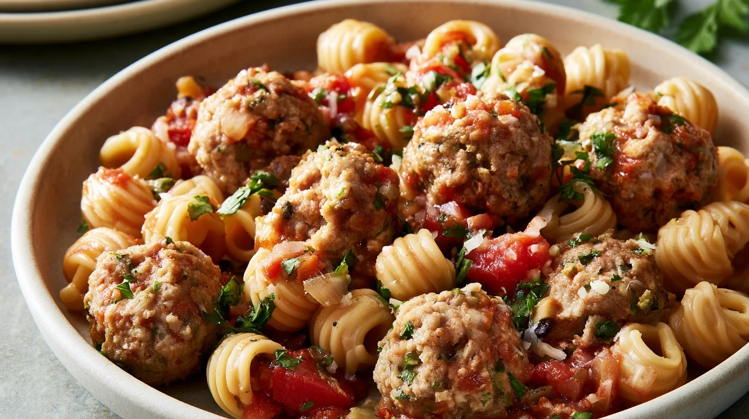How to Make Chickpea Pasta and Turkey Meatballs Recipe in 25 Minutes