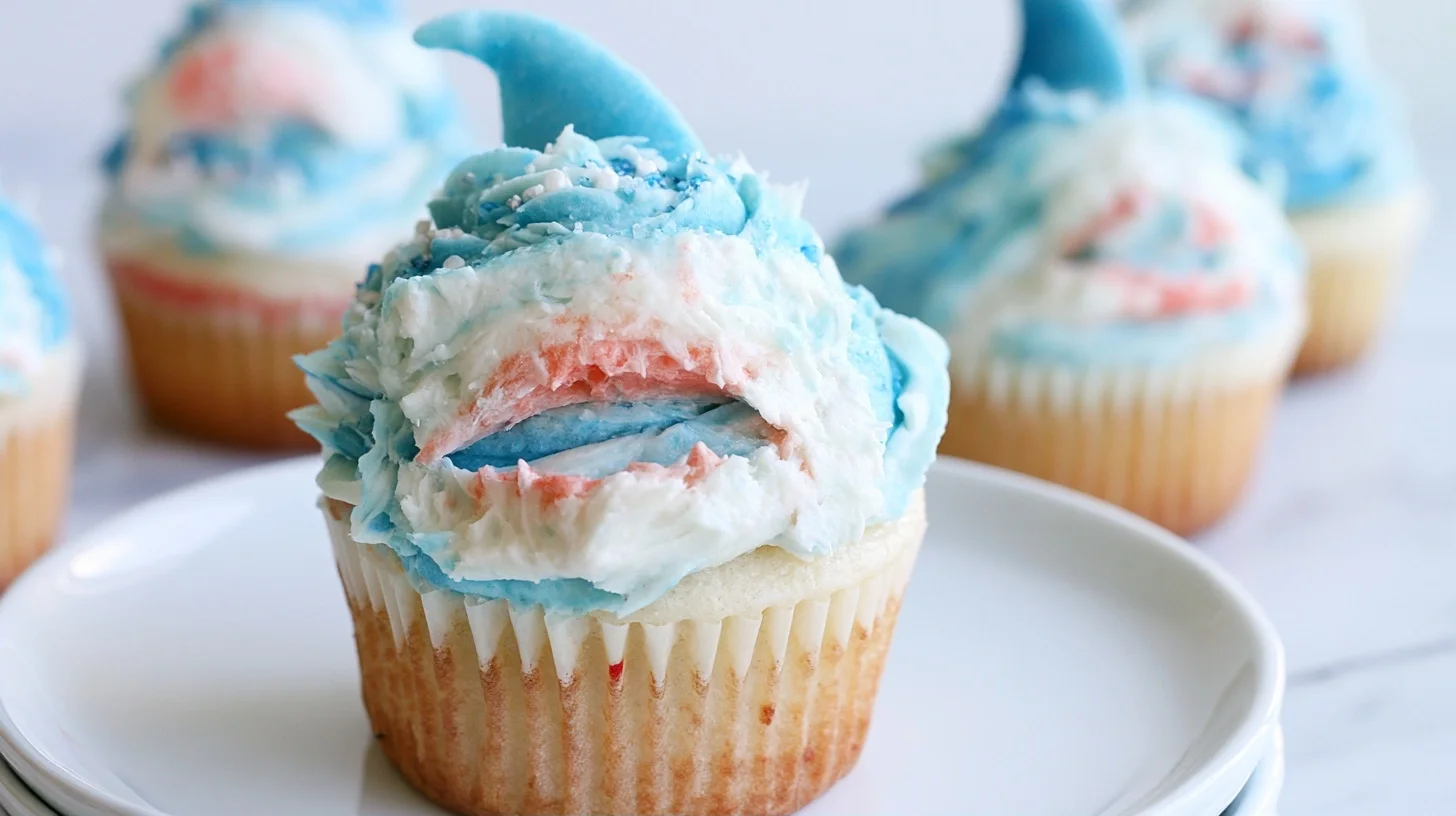 Shark Attack Cupcakes