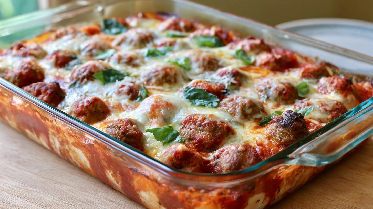 Dump and Bake Meatball Casserole
