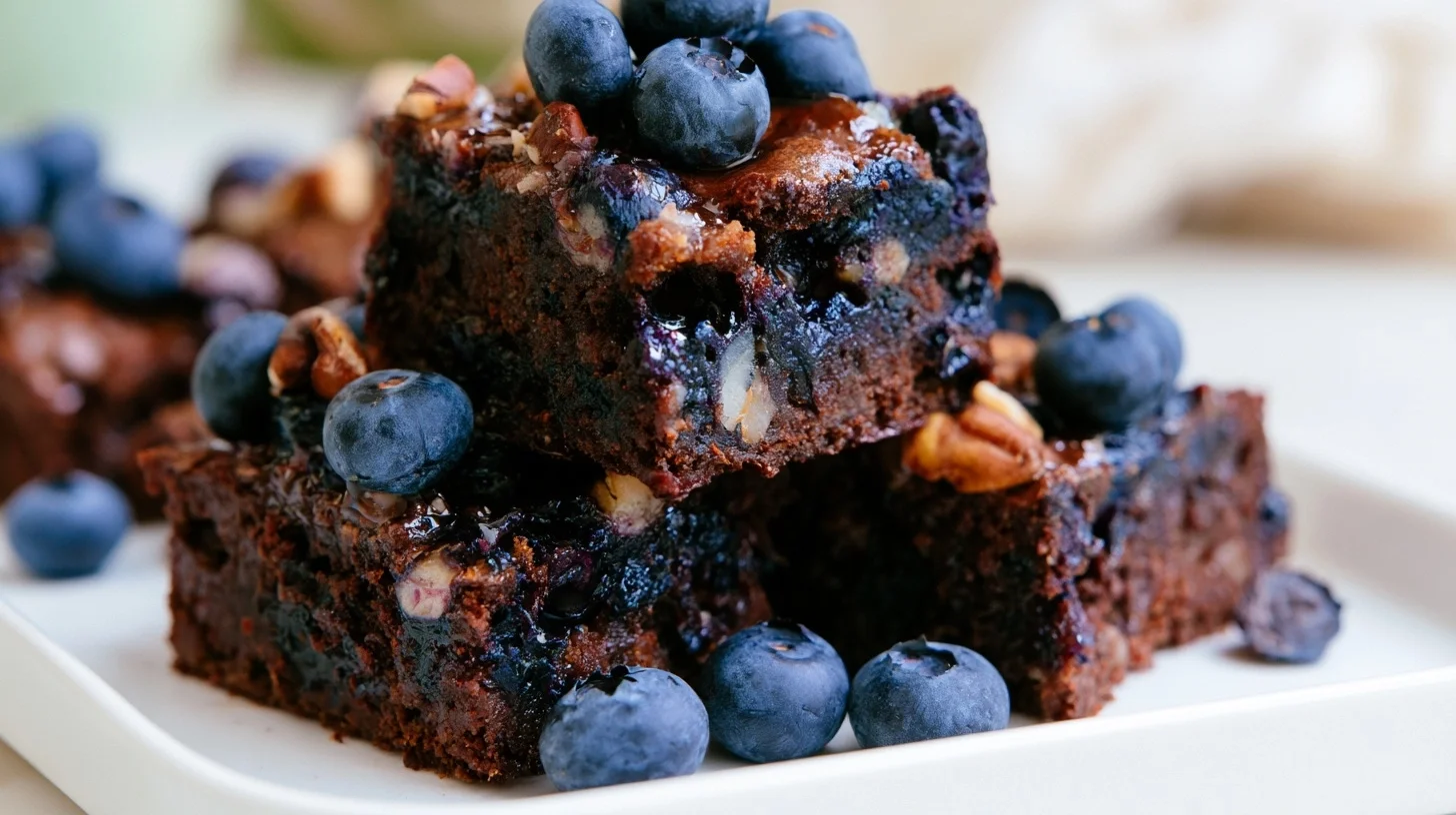 How to Make Fresh Blueberry Brownies with Fudgy Chocolate Centers