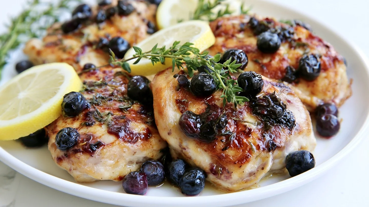 Blueberry Thyme Chicken with Pan Sauce in Under 40 Minutes