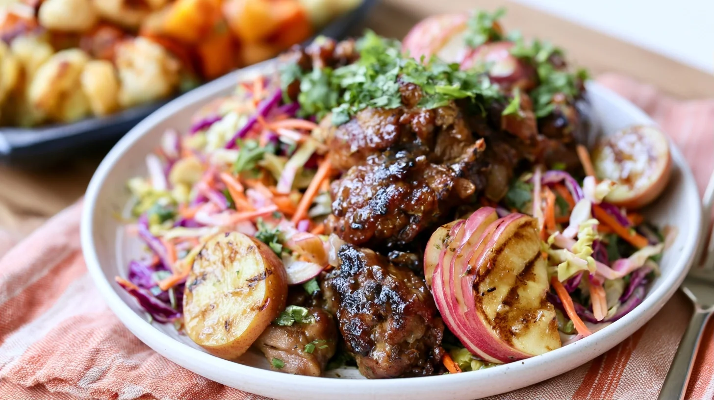How to Make Sticky Apple Cider Chicken with Autumn Slaw Recipe