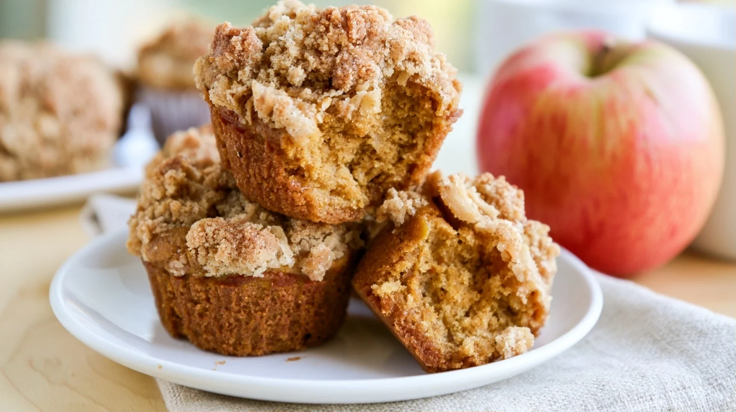 Easy Pumpkin Apple Crumble Muffins with Buttery Streusel Topping