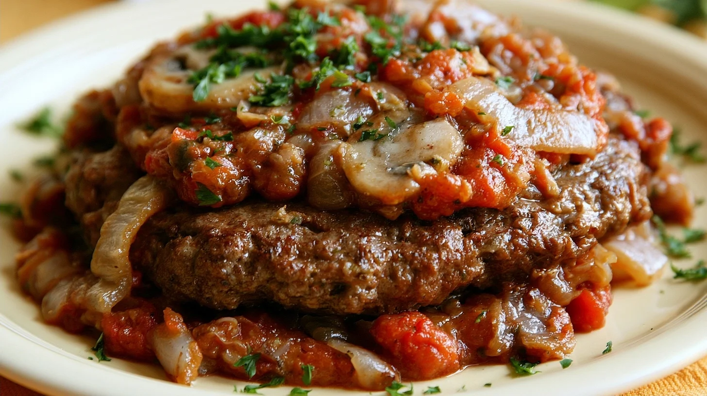 Smothered Hamburger Steak with Rich Onion Gravy