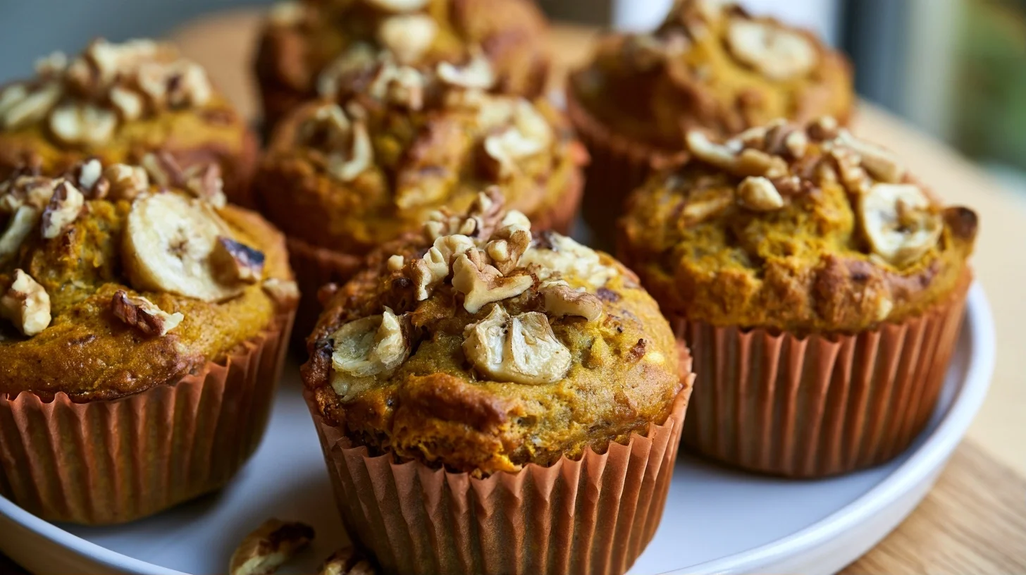 The Best Pumpkin Banana Muffins with Warm Spices