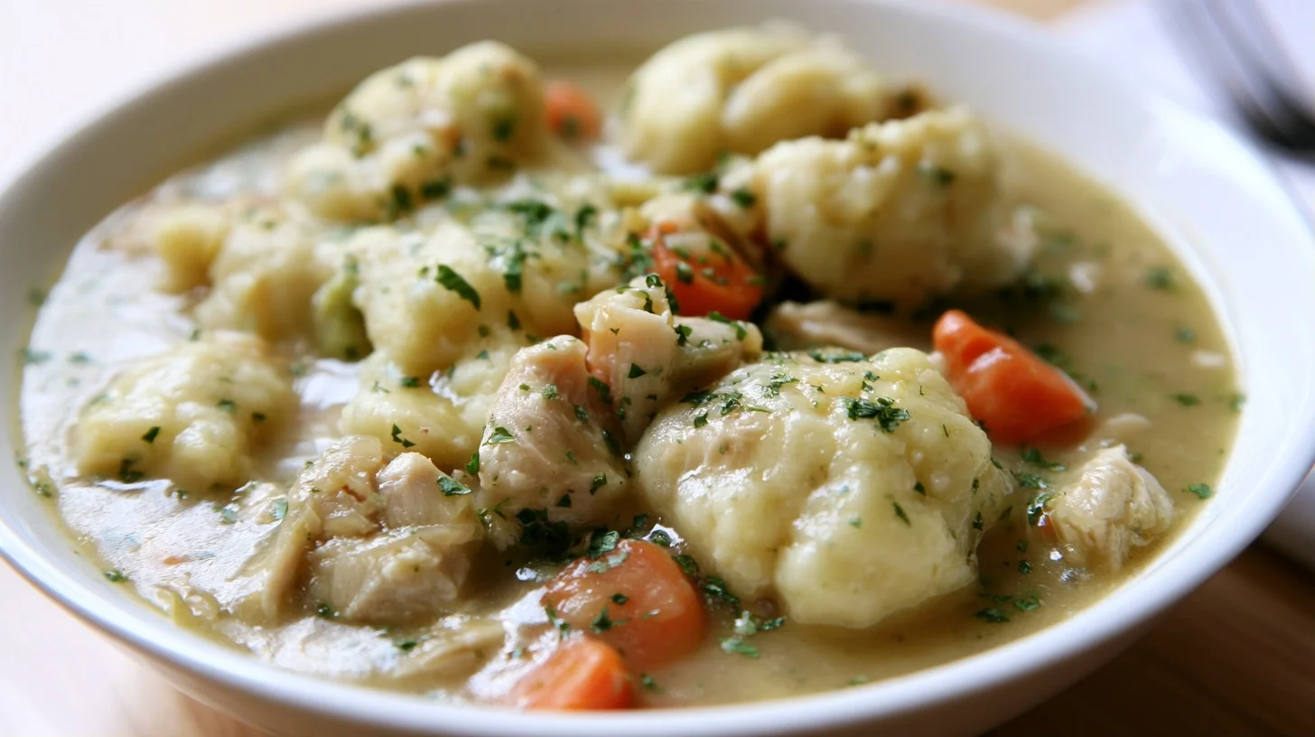 Chicken and Dumplings Recipe with Easy, Fluffy, Tender Dumplings