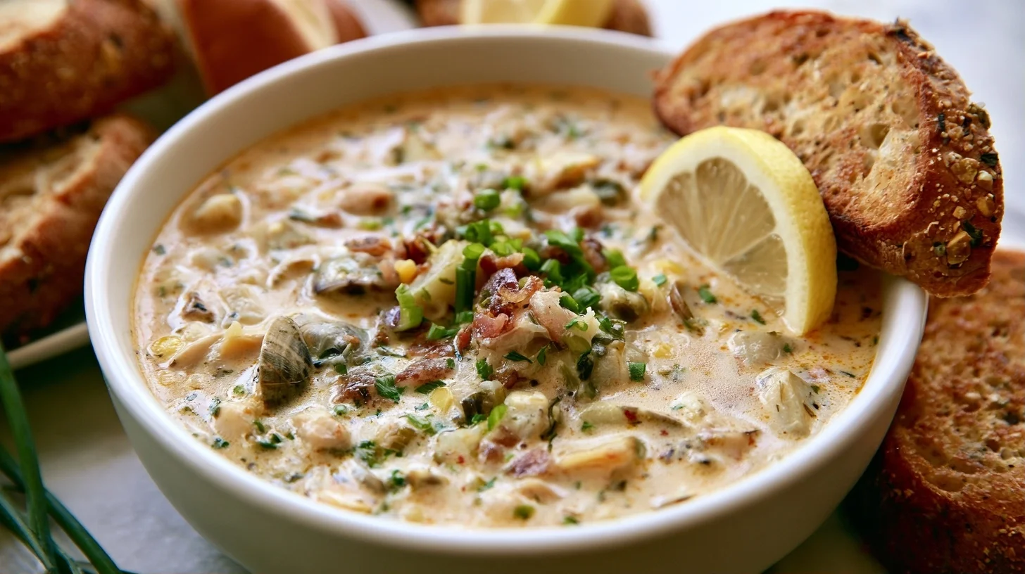Easy and Creamy Clam Chowder Recipe with Bacon and Potatoes