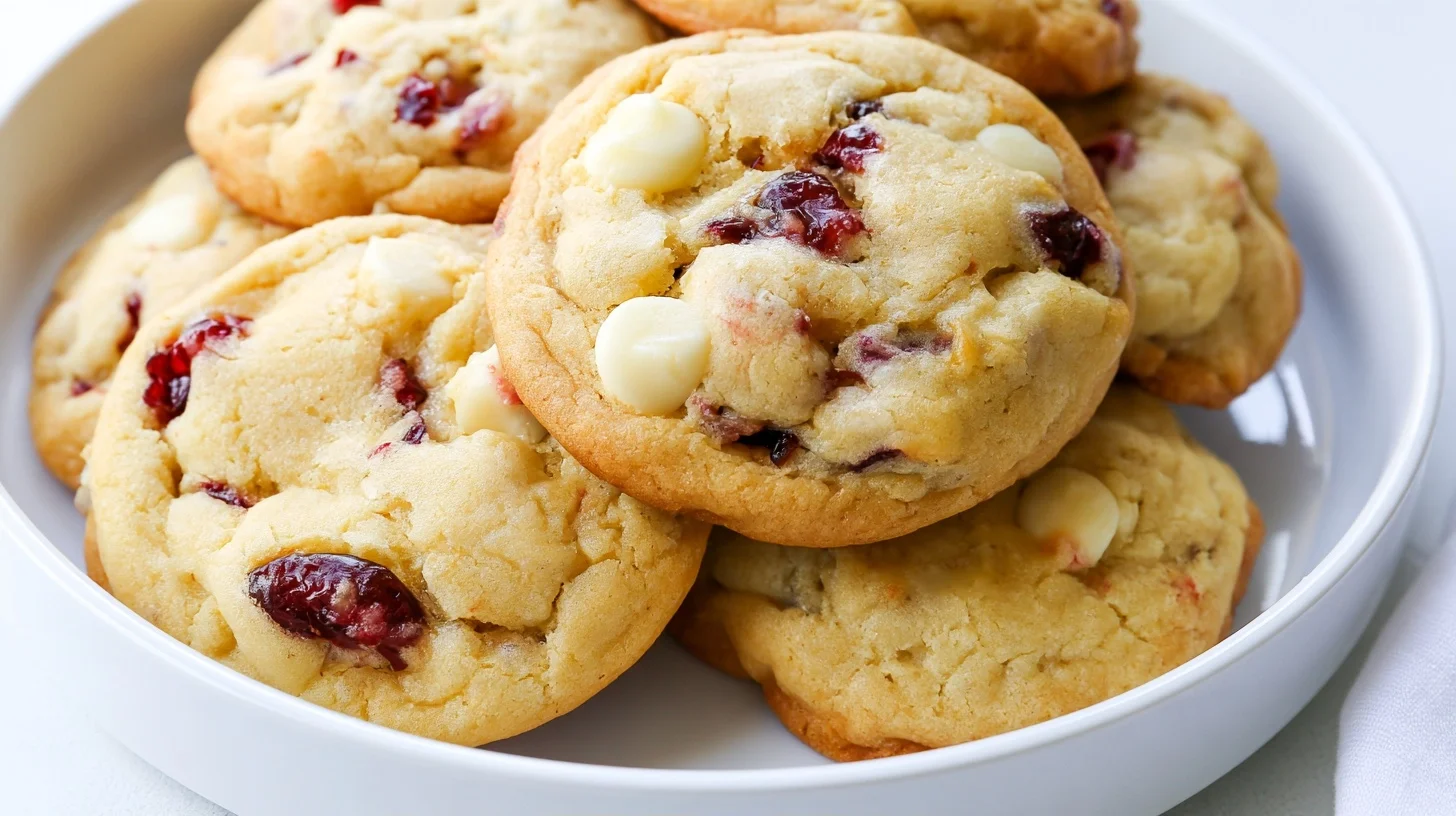 White Chocolate Cranberry Cookies: Best Snack for the Holidays