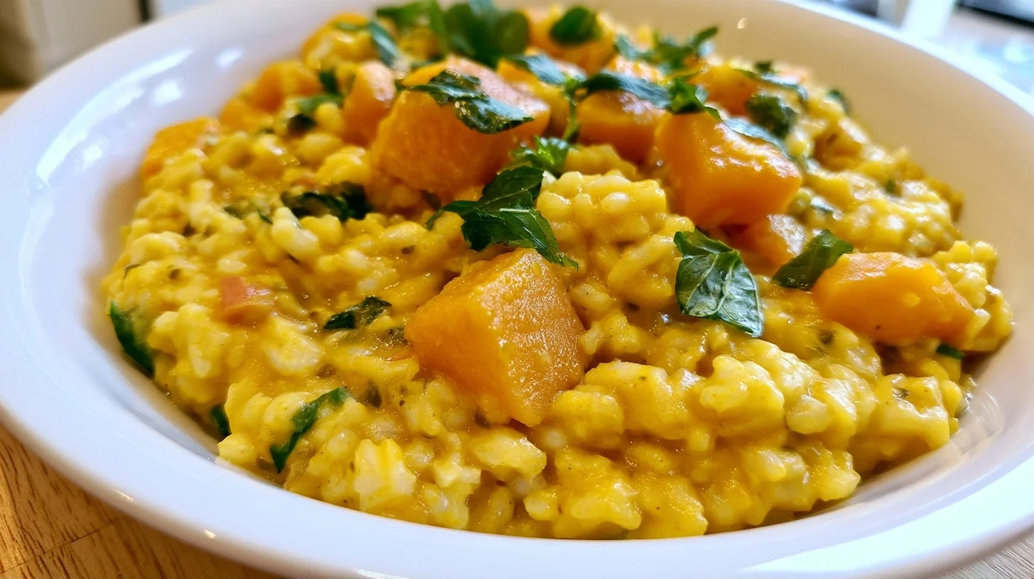 Pumpkin Risotto Recipe in 45 Minutes With Arborio Rice